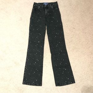 Brazil Roxx Faded Black Embellished Jeans womens size 6